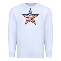 White American Flag Star Premium Sweatshirt - LillyAllenDesigns
