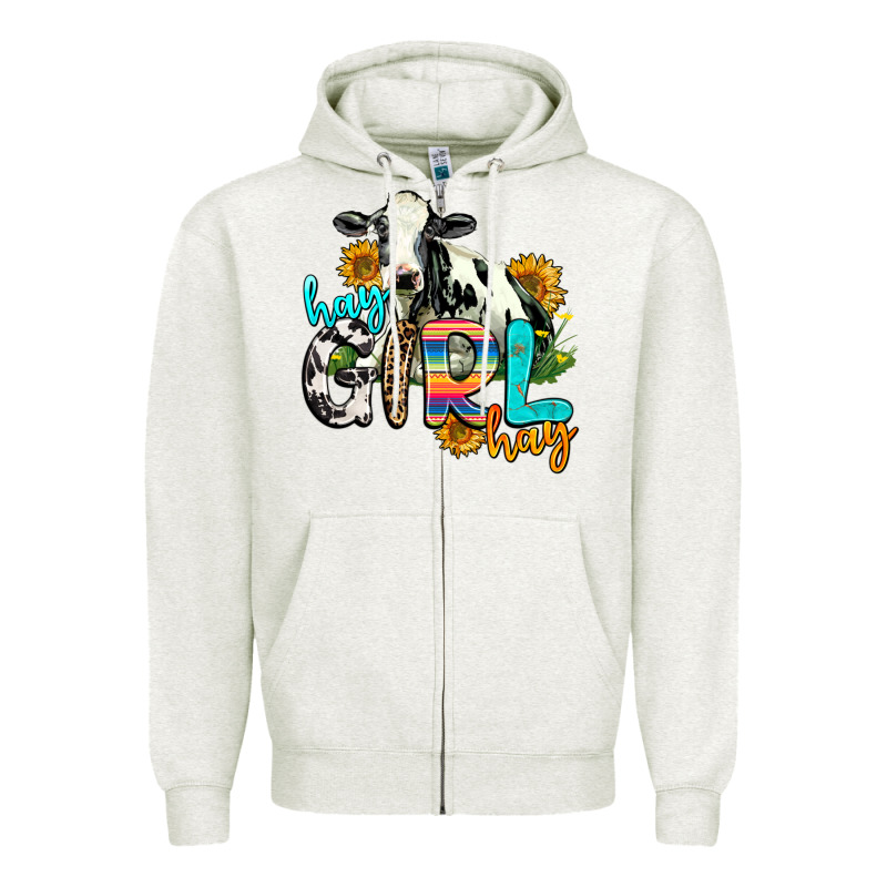 Hay Girl Hay Zipper Hoodie by AdoDesignShop | Teevron