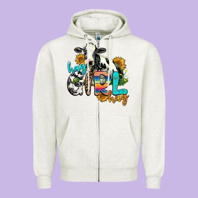 Hay Girl Hay Zipper Hoodie Designed By Adodesignshop