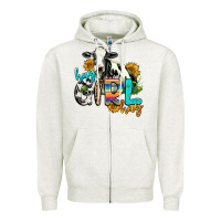 Oatmeal Heather hay girl hay Zipper Hoodie - AdoDesignShop