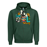 Sports Green hay girl hay Zipper Hoodie - AdoDesignShop