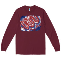 Burgundy Patriotic tie dye background Long Sleeve Tee - CowGirlArtShop