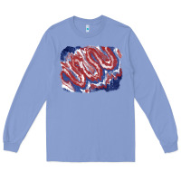 Colony Blue Patriotic tie dye background Long Sleeve Tee - CowGirlArtShop
