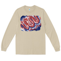 Mushroom Patriotic tie dye background Long Sleeve Tee - CowGirlArtShop