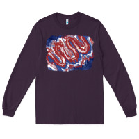 Plum Patriotic tie dye background Long Sleeve Tee - CowGirlArtShop