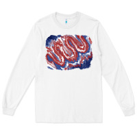 White Patriotic tie dye background Long Sleeve Tee - CowGirlArtShop