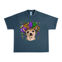 Midnight Navy mardi gras hat chihuahua Urban Heavy Tee - RanaPortraitStore