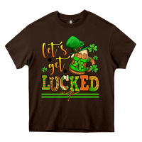 Chocolate Brown lets get lucked up st patricks Heavy Core Tee - LillyAllenDesigns