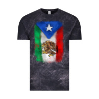 Cloud Black mexico and puerto rico flag Vintage Tee - Zillion Design Studio