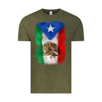 Vintage Olive mexico and puerto rico flag Vintage Tee - Zillion Design Studio