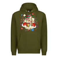 Army Green mexican christmas santa Premium Hoodie - MaliasSmallBusiness
