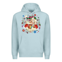Blue Mist mexican christmas santa Premium Hoodie - MaliasSmallBusiness
