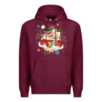 Burgundy mexican christmas santa Premium Hoodie - MaliasSmallBusiness