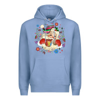 Colony Blue mexican christmas santa Premium Hoodie - MaliasSmallBusiness