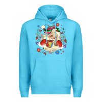 Ocean Blue mexican christmas santa Premium Hoodie - MaliasSmallBusiness