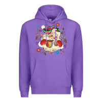 Purple mexican christmas santa Premium Hoodie - MaliasSmallBusiness