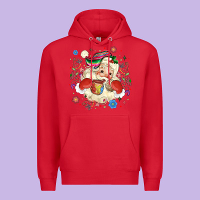Mexican Christmas Santa Premium Hoodie Designed By Maliassmallbusiness