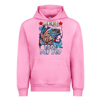 Fuchsia Pink reel cool pop pop american flag bass Urban Hoodie - LillyAllenDesigns