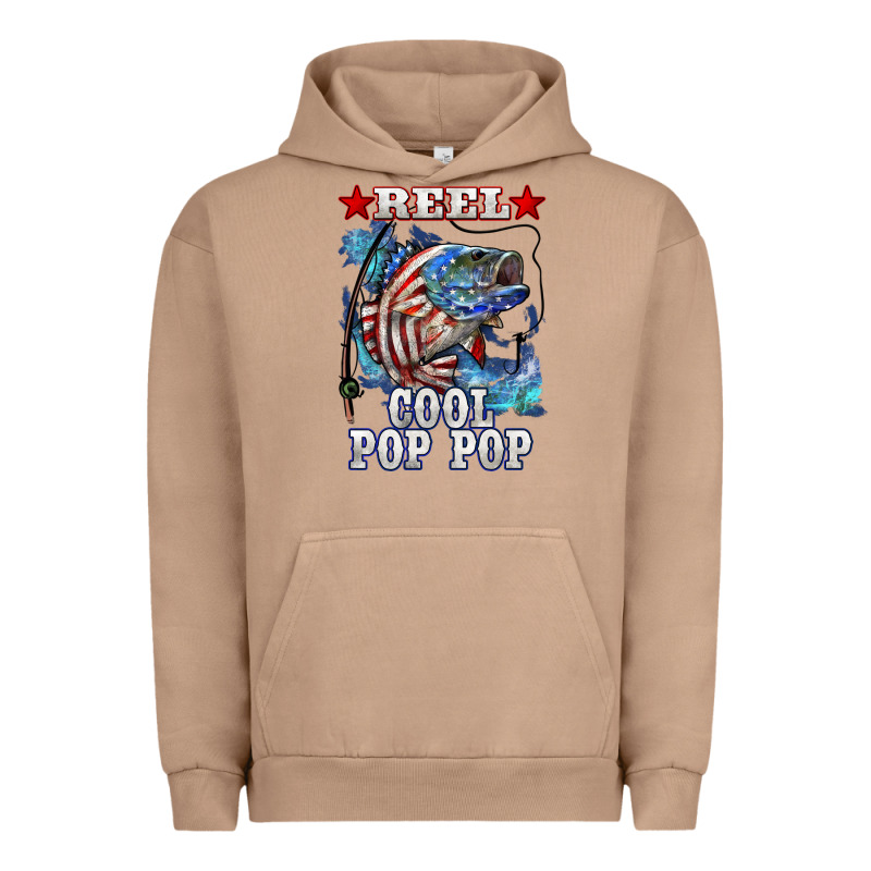 Reel Cool Pop Pop American Flag Bass Urban Hoodie by LillyAllenDesigns | Teevron