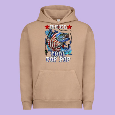 Reel Cool Pop Pop American Flag Bass Urban Hoodie Designed By Lillyallendesigns