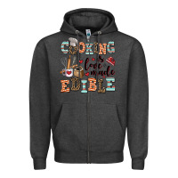 Charcoal Heather cooking is love made edible Zipper Hoodie - AdoDesignShop