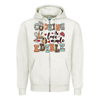 Oatmeal Heather cooking is love made edible Zipper Hoodie - AdoDesignShop