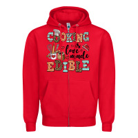 Red cooking is love made edible Zipper Hoodie - AdoDesignShop