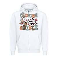 White cooking is love made edible Zipper Hoodie - AdoDesignShop