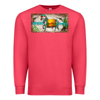 Cardinal western howdy cowboy horse sunset weapon cactus leopard  license plate Premium Sweatshirt - BarkalooDesign