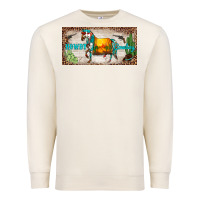 Sandshell western howdy cowboy horse sunset weapon cactus leopard  license plate Premium Sweatshirt - BarkalooDesign