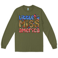 Army Green Little miss America Long Sleeve Tee - Neo Western