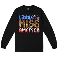 Black Little miss America Long Sleeve Tee - Neo Western
