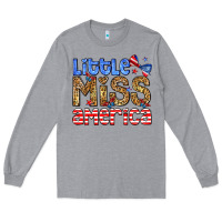 Heather Grey Little miss America Long Sleeve Tee - Neo Western