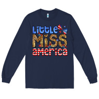 Navy Little miss America Long Sleeve Tee - Neo Western