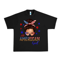 Black all american girl messy bun Urban Heavy Tee - texasbilliewilder