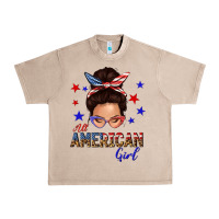 French Oak all american girl messy bun Urban Heavy Tee - texasbilliewilder