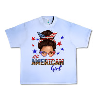 Grape Ice all american girl messy bun Urban Heavy Tee - texasbilliewilder