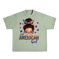 Oil Green all american girl messy bun Urban Heavy Tee - texasbilliewilder