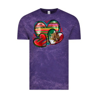 Cloud Purple mexican hearts Vintage Tee - Zillion Design Studio