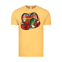 Vintage Mustard mexican hearts Vintage Tee - Zillion Design Studio