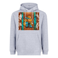 Heather Grey cowboy boots turquoise aztec cowhide Heavyweight Hoodie - Artiststas