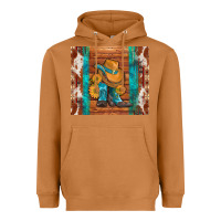 Meerkat cowboy boots turquoise aztec cowhide Heavyweight Hoodie - Artiststas