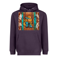 Plum cowboy boots turquoise aztec cowhide Heavyweight Hoodie - Artiststas