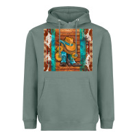 Sage cowboy boots turquoise aztec cowhide Heavyweight Hoodie - Artiststas