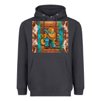 Smoke cowboy boots turquoise aztec cowhide Heavyweight Hoodie - Artiststas