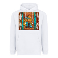 White cowboy boots turquoise aztec cowhide Heavyweight Hoodie - Artiststas