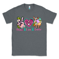 Charcoal Heather Peace Love Easter Classic Tee - Neo Western