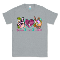 Heather Grey Peace Love Easter Classic Tee - Neo Western