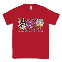 Red Peace Love Easter Classic Tee - Neo Western