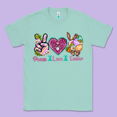 Peace Love Easter Classic Tee Designed By Neo Western